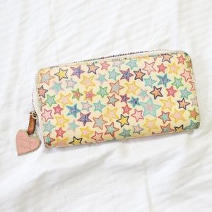 VINTAGE DOONEY AND BOURKE WALLET STARS RAINBOW